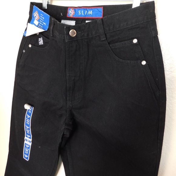 Women's Vintage 90s Posted Jeans Slim Size 11 31x34 Black 932037L NWT Tags New - Picture 6 of 13